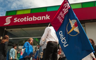 Paro sorpresivo en sucursales del Scotia en el este del país