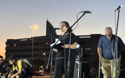 La Intersocial instaló una carpa frente al Parlamento «contra la reforma jubilatoria y el modelo de la desigualdad»
