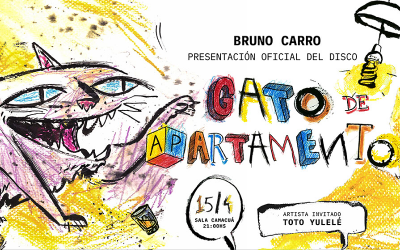 Bruno Carro presenta «Gato de Apartamento» con una gran banda en Sala Camacuá