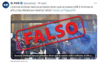 Bancos privados desinforman sobre costo de licencias sindicales