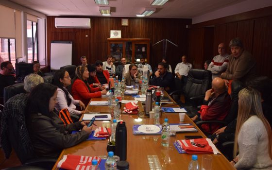 Trabajadores del Santander de Sudamérica se reunieron en AEBU