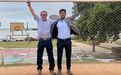 AEBU Fútbol firmó convenio con la Intendencia para remodelar su cancha
